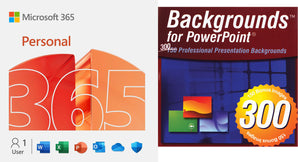 Microsoft 365 Personal with 300 Backgrounds for PowerPoint