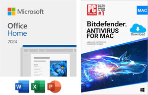 Microsoft Office Home 2024 | Classic Apps: Word, Excel, PowerPoint | with Bitdefender AntiVirus with VPN for MAC | ON SALE