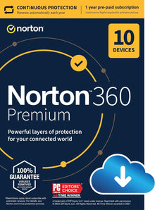 Symantec NORTON 360 PREMIUM 12 MONOTH - 10 Devices