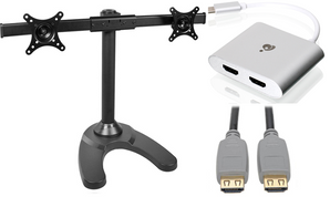 USB-C Based Dual Monitor Up to 27" Setup Kit with HDMI Cables