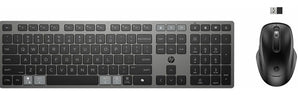 HP 725 Multi-Device Rechargeable Bluetooth Wireless AI Keyboard and Mouse Combo with Unifying Dongle