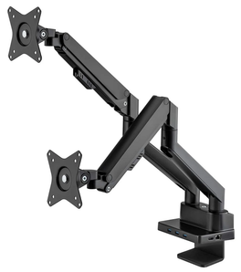 Manhattan Dual Monitor Desk Mount with Integrated Docking Station (On Sale!)
