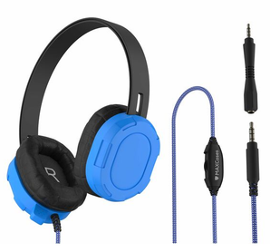 MAXCases Extreme Headset for Education with Braided Cable & BONUS Breakaway Adapter (Multi-Packs Available)