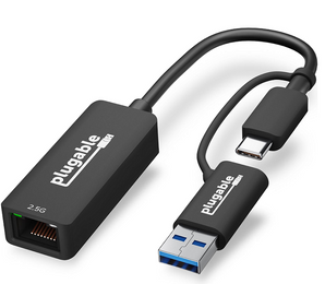 Plugable Technologies 2.5G USB-C & USB to Ethernet Adapter