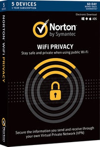 Symantec Norton WiFi Privacy (1 Year / 5 Devices)
